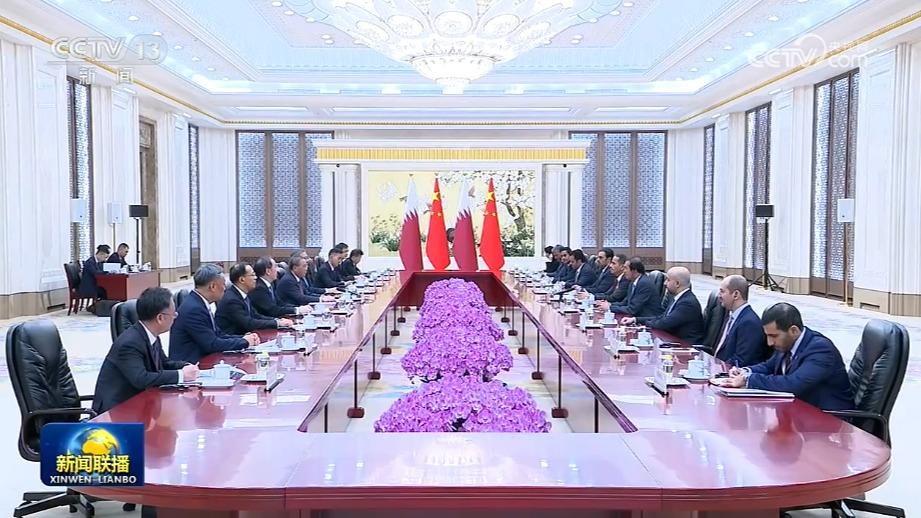 李强会见卡塔尔首相兼外交大臣